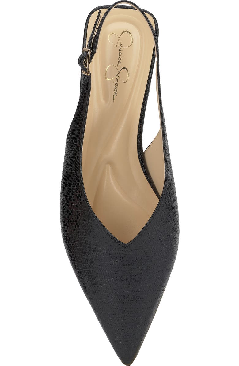 Jessica Simpson Mezzah Slingback Pointed Toe Flat, Alternate, color, Black