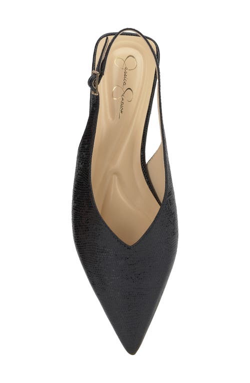 Jessica Simpson Mezzah Slingback Pointed Toe Flat In Black
