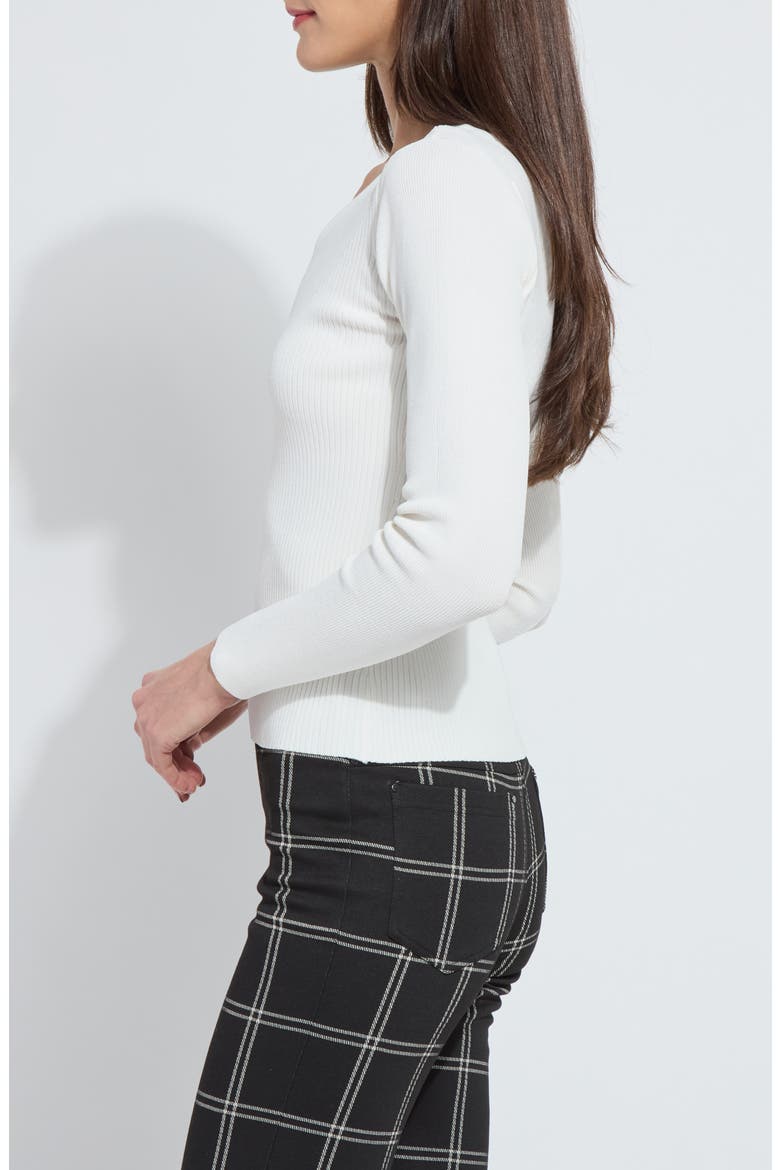 Adette V-Neck Rib Sweater, Alternate, color, NATURAL PEARL