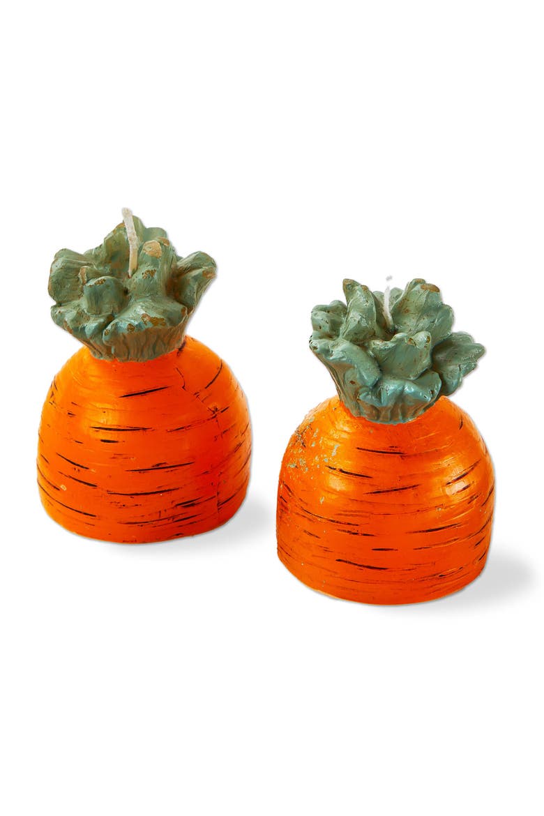 Carrot Candle Sculpted Novelty Candle for Spring and Summer, Main, color, Orange