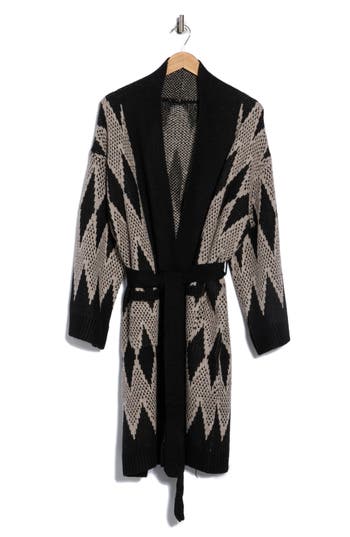 T Tahari Print Longline Duster