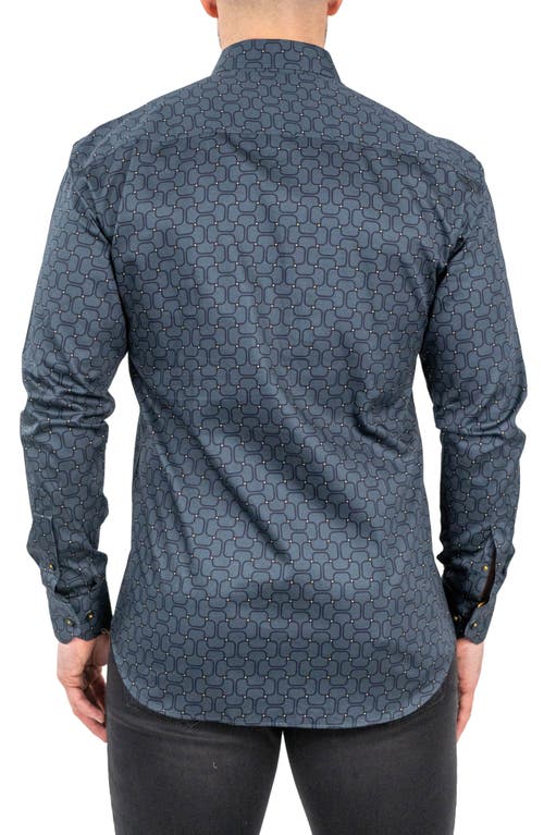 Maceoo Fibonacci Battleship Grey Contemporary Fit Button-up Shirt In Grey