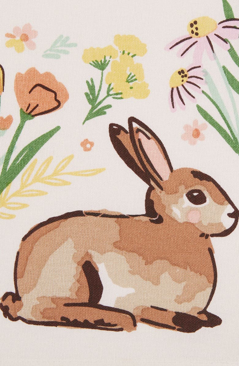 Design Imports Spring Bunny Hop Tablecloth, Alternate, color, White