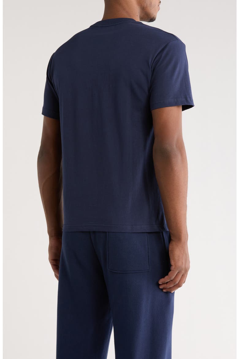 Banner Logo Cotton T-Shirt, Alternate, color, NAVY