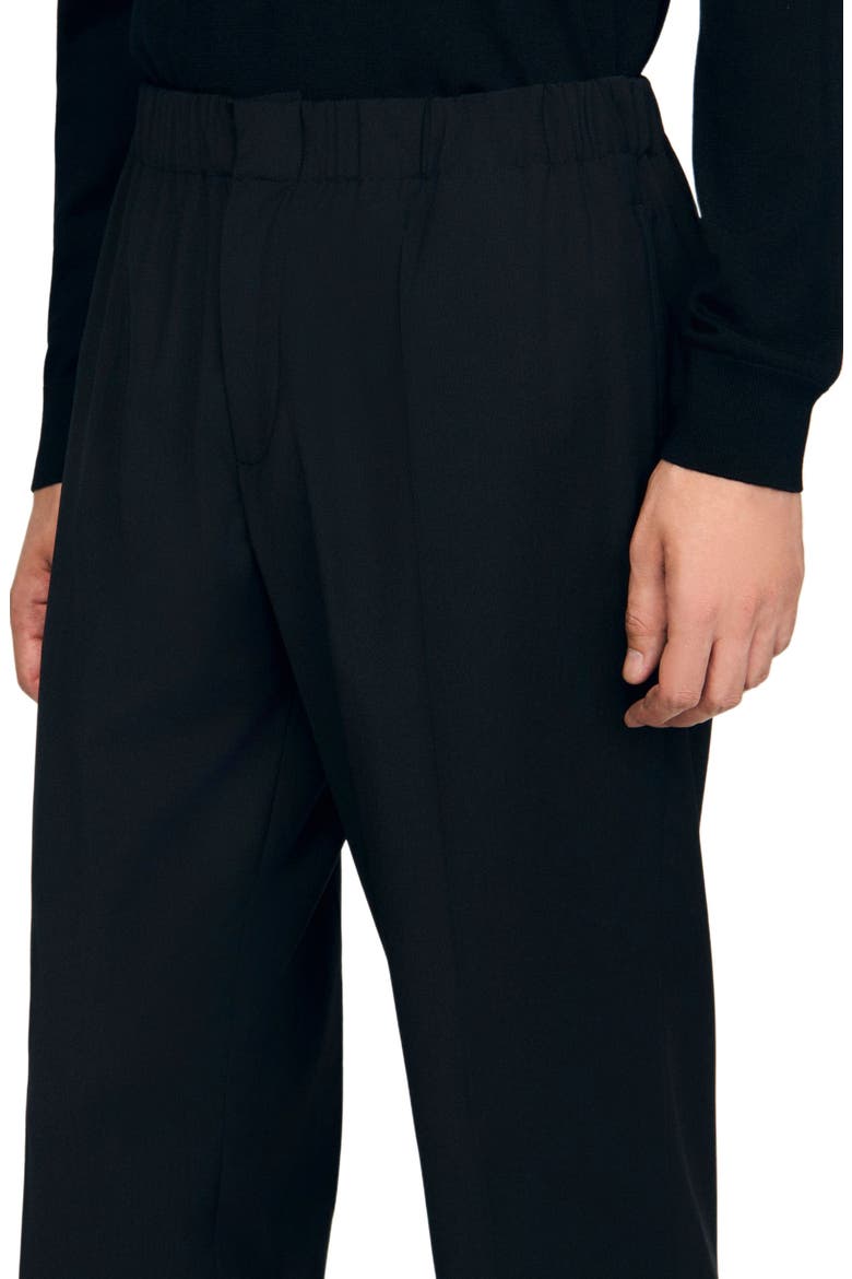Wide-leg trousers, Alternate, color, Black