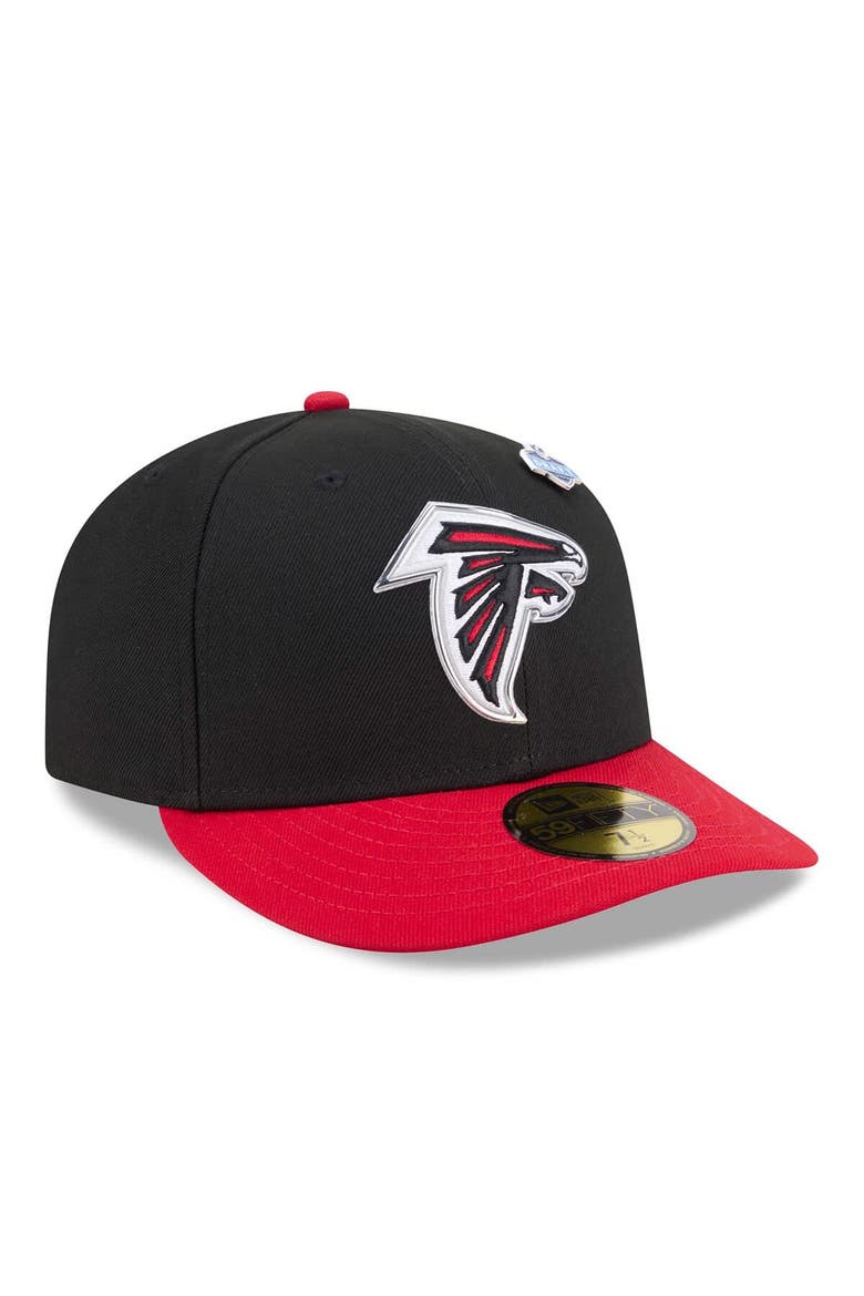 Men's New Era  Black/Red Atlanta Falcons 2026 NFL Draft Pre-Curved 59FIFTY Fitted Hat, Alternate, color, Black