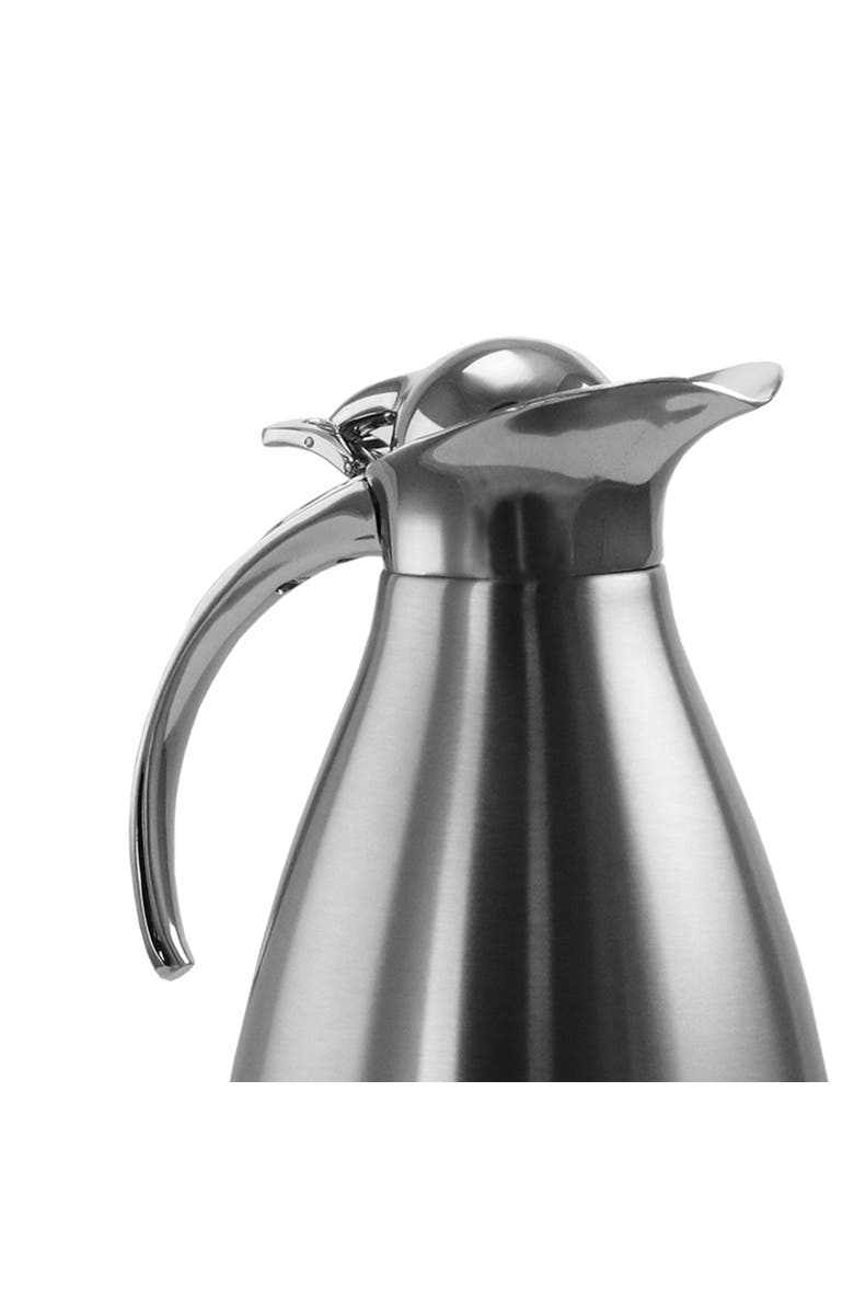 Megachef 2L Deluxe Stainless Steel Thermal Beverage Carafe for Coffee and Tea, Alternate, color, Silver