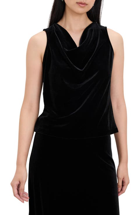 Velvet Drape Neck Tank