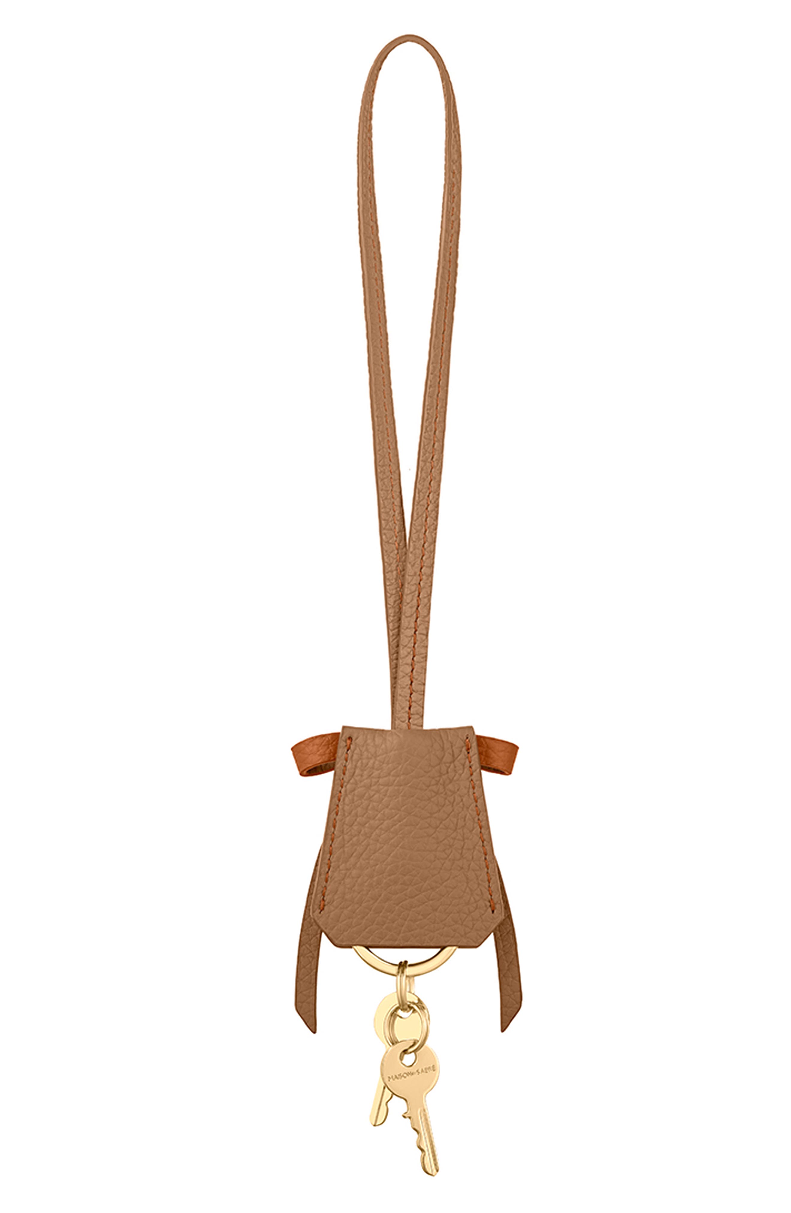 MAISON de SABRÉ The Bow Padlock Charm, Alternate, color, Sandstone Pecan