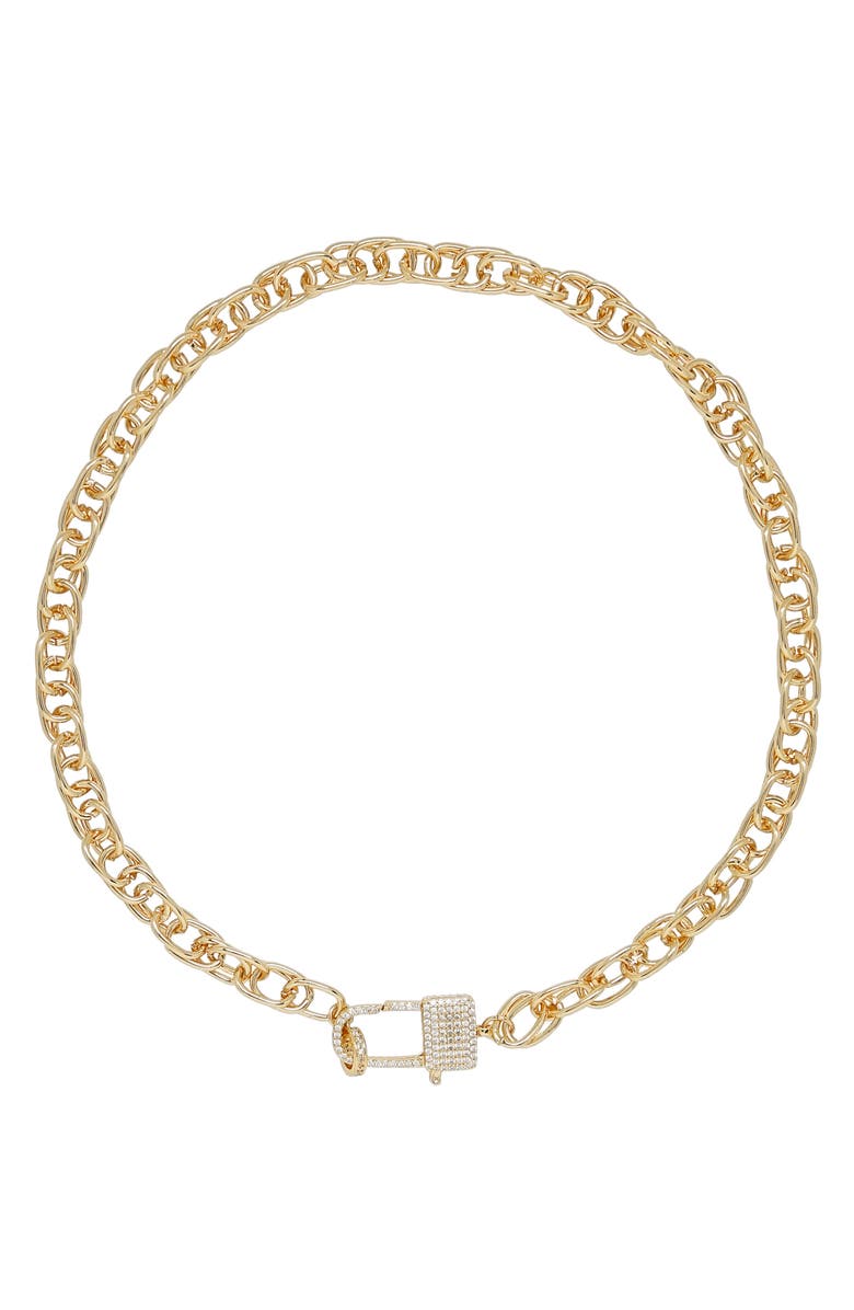 Ettika Pavé Clasp Choker, Main, color, 