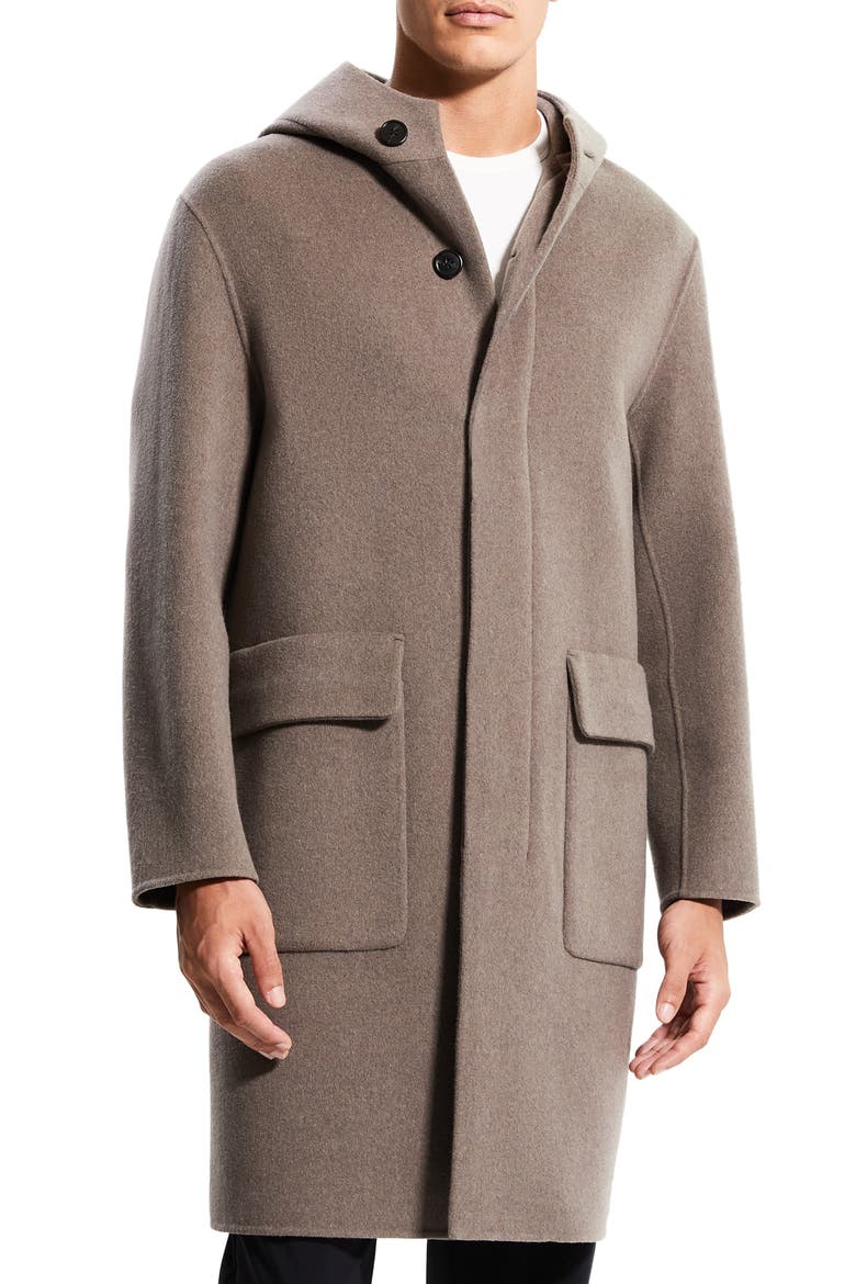 Thompson Luxe New Divide Wool Blend Coat, Alternate, color, FOSSIL