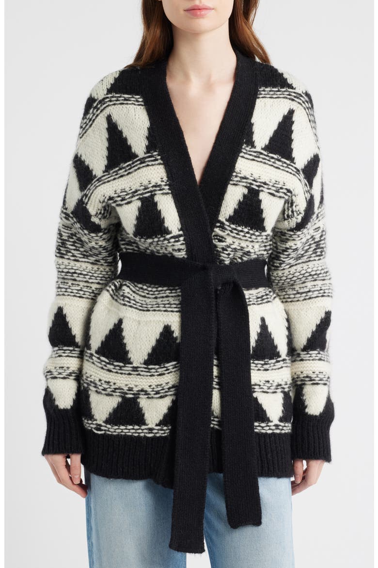 Fregolano Tie Front Longline Cardigan, Main, color, OPEN MISC