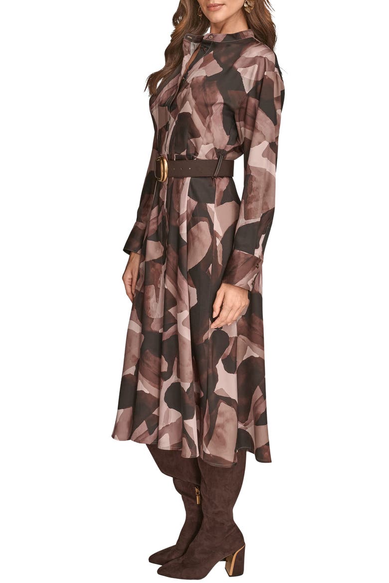 Abstract Print Long Sleeve Shirtdress, Alternate, color, NOLITA MULTI
