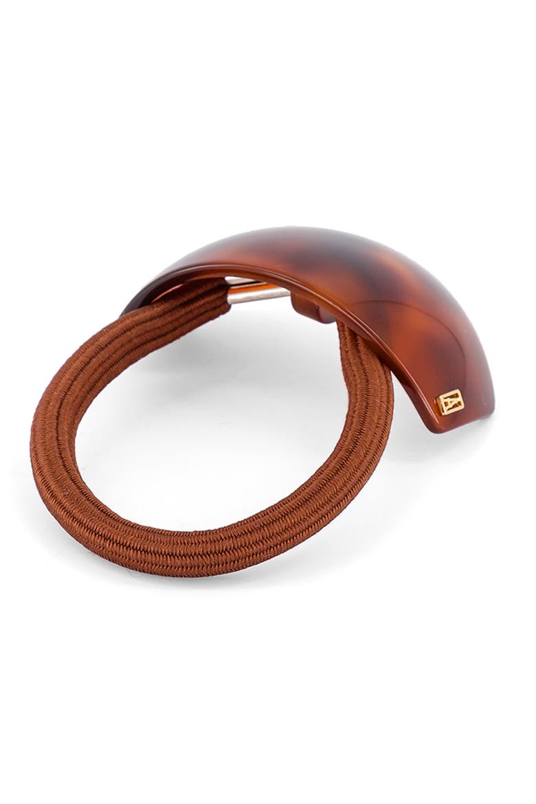 Covered Ponytail Holder, Alternate, color, BROWN