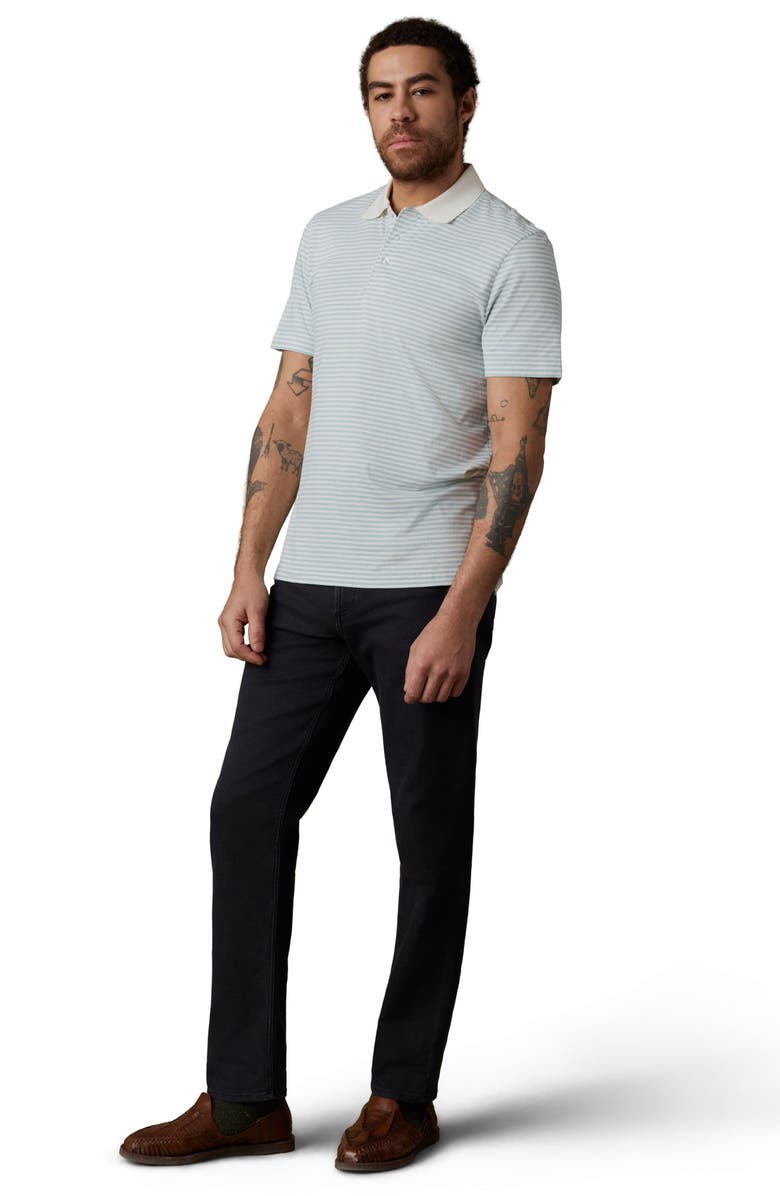Faherty Movement Piqué Knit Polo, Alternate, color, Beach Fog Stripe