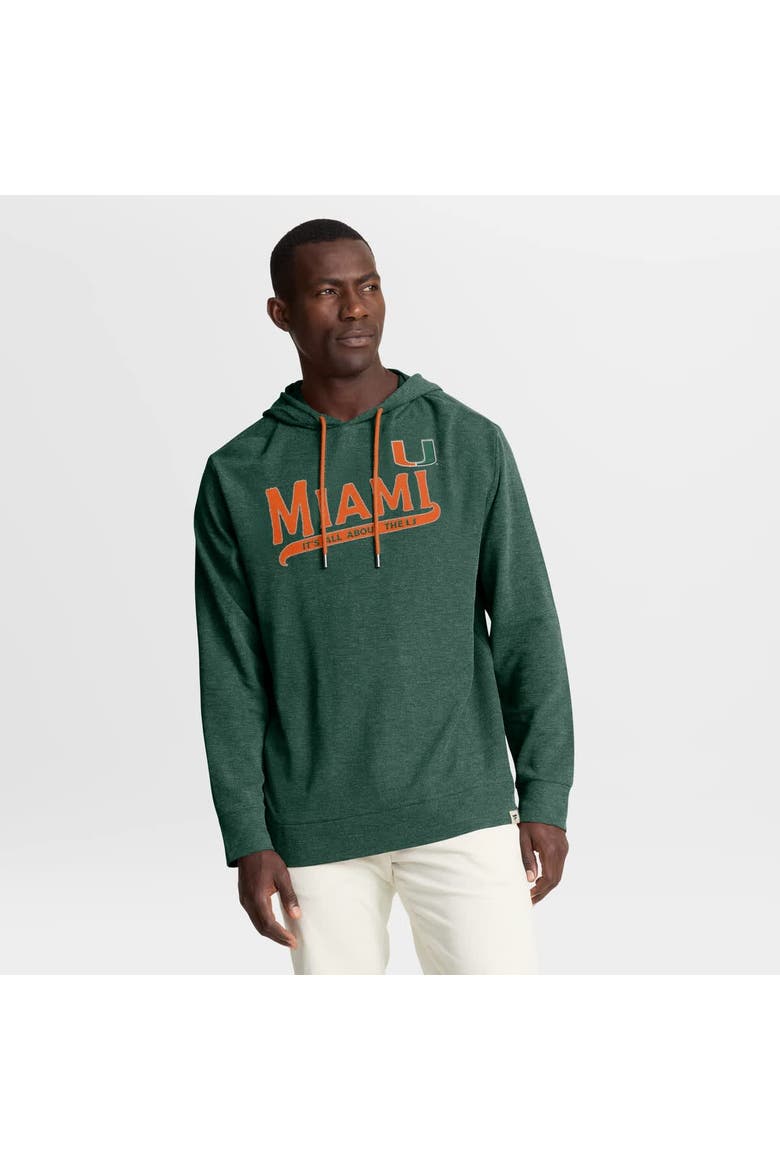 Men's Fanatics Green Miami Hurricanes Hometown Premium Huddle Up Long Sleeve Hoodie T-Shirt, Main, color, Green