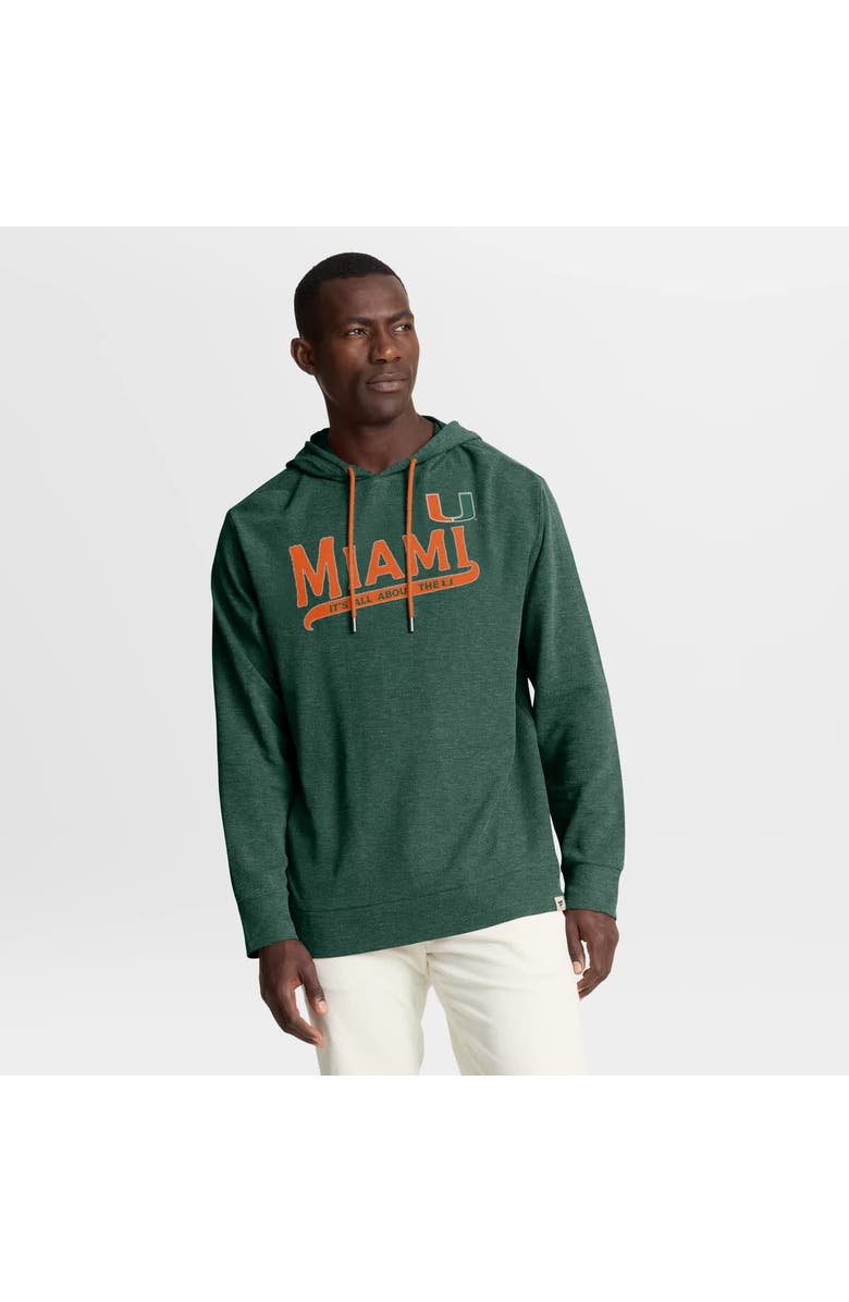 FANATICS Men's Fanatics Green Miami Hurricanes Hometown Premium Huddle Up Long Sleeve Hoodie T-Shirt, Main, color, Green