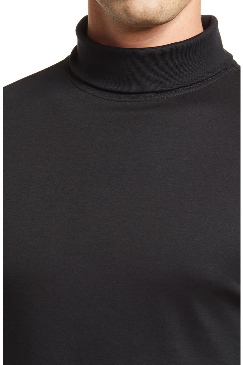 Georgia Cotton Turtleneck, Alternate, color, BLACK