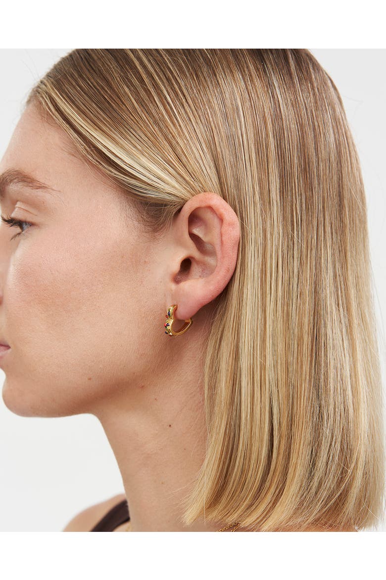 Orla Hedgerow Heart Hoop Earrings, Alternate, color, Gold