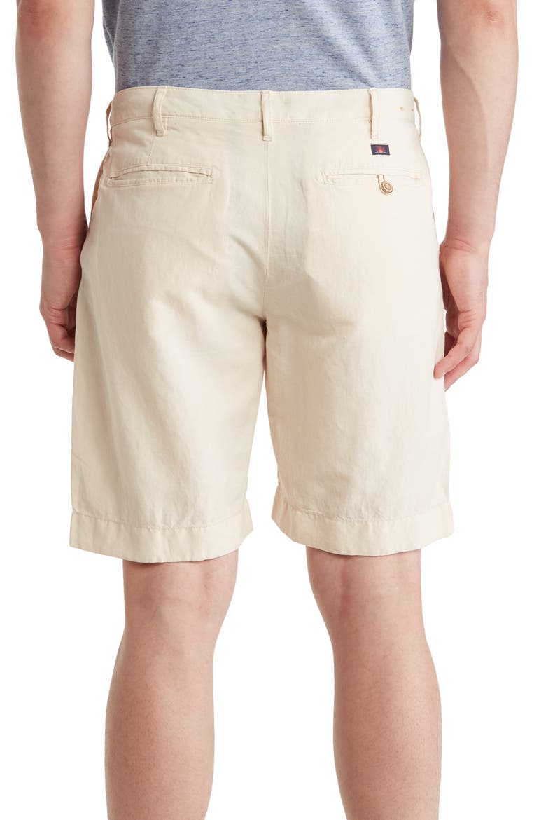 Malibu Linen & Cotton Chino Shorts, Alternate, color, STONE
