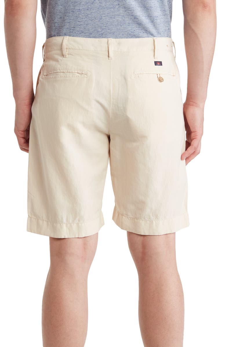 Faherty Malibu Linen & Cotton Chino Shorts, Alternate, color, Stone