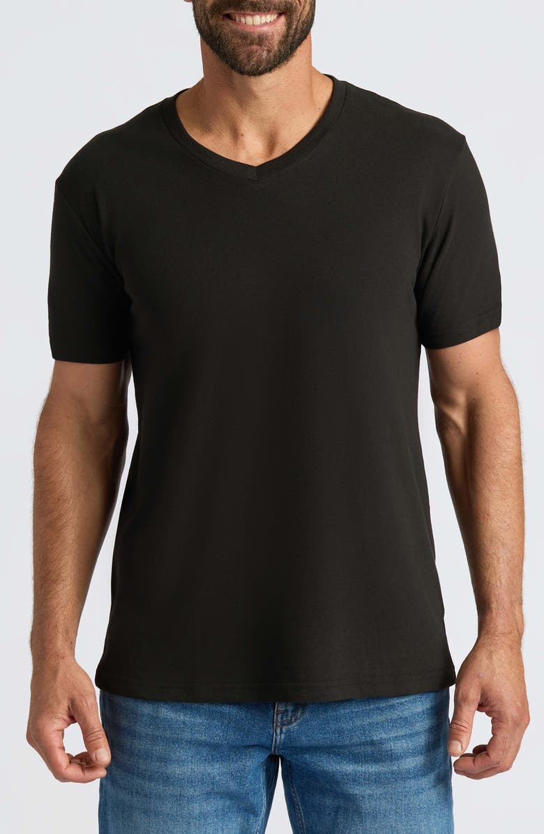 True Classic Short Sleeve V-Neck T-Shirt, Main, color, Black