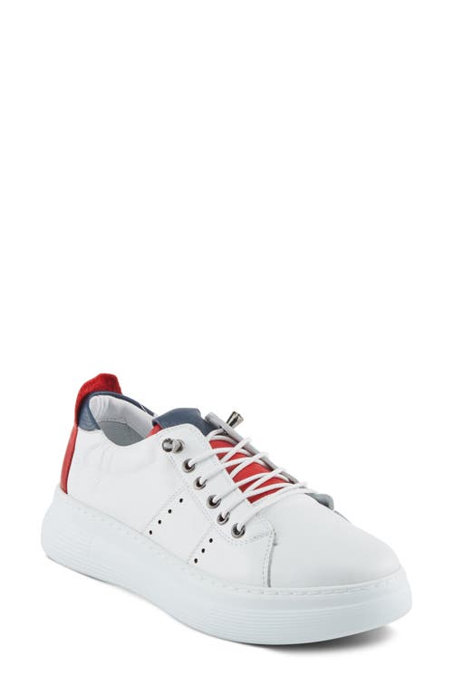 Spring Step France Sneaker In Red Multi