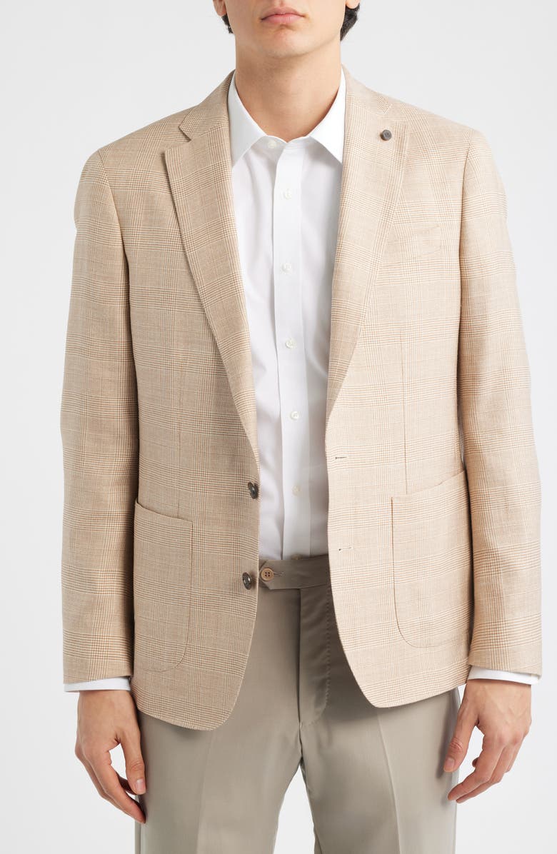 Peter Millar Crown Crafted Wellington Glen Plaid Sport Coat, Alternate, color, Summer Dunes