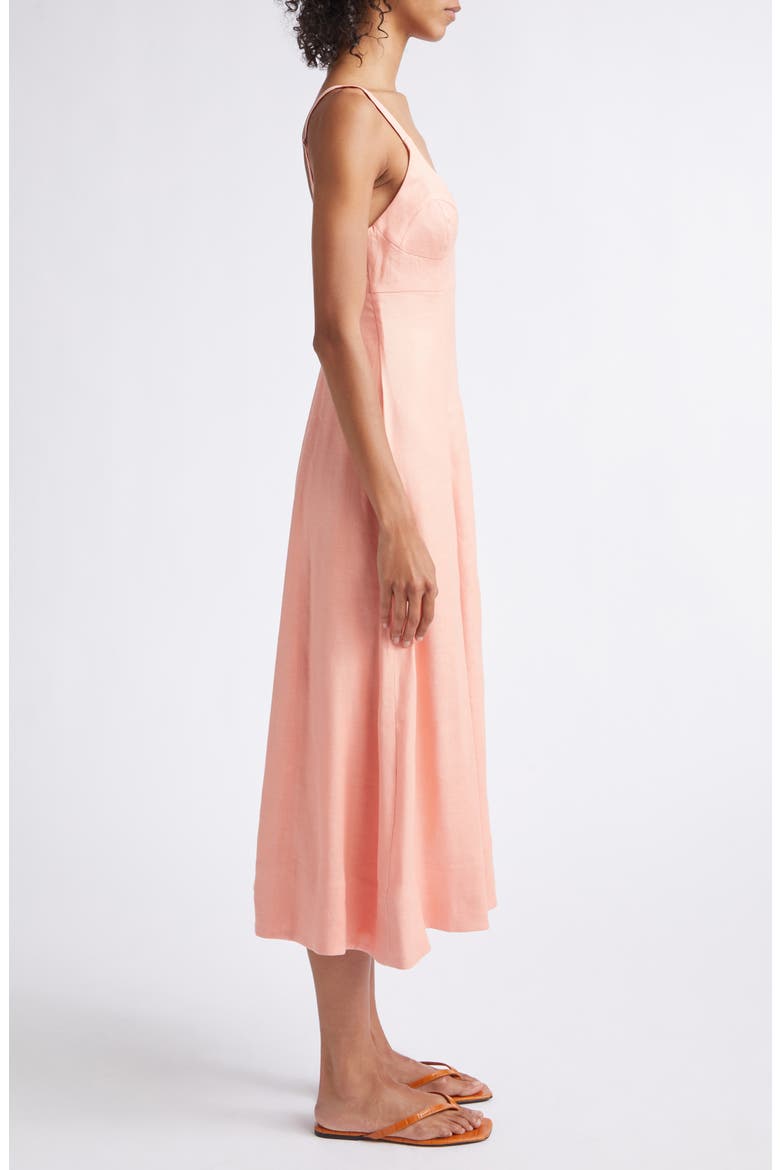 Arya Bustier Sleeveless Midi Dress, Alternate, color, SHERBERT