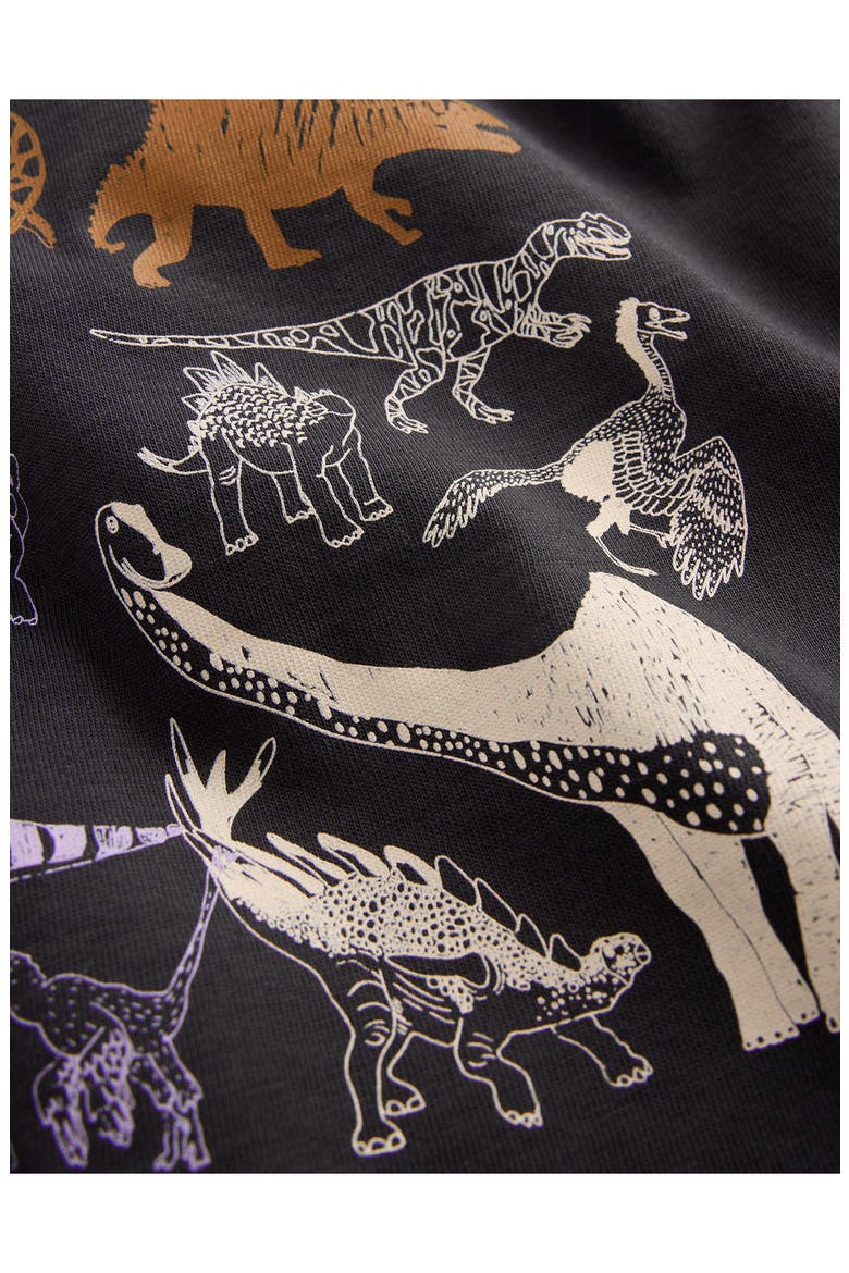 Kids' Long Sleeve Graphic T-Shirt, Alternate, color, SHADOW GREY DINOS