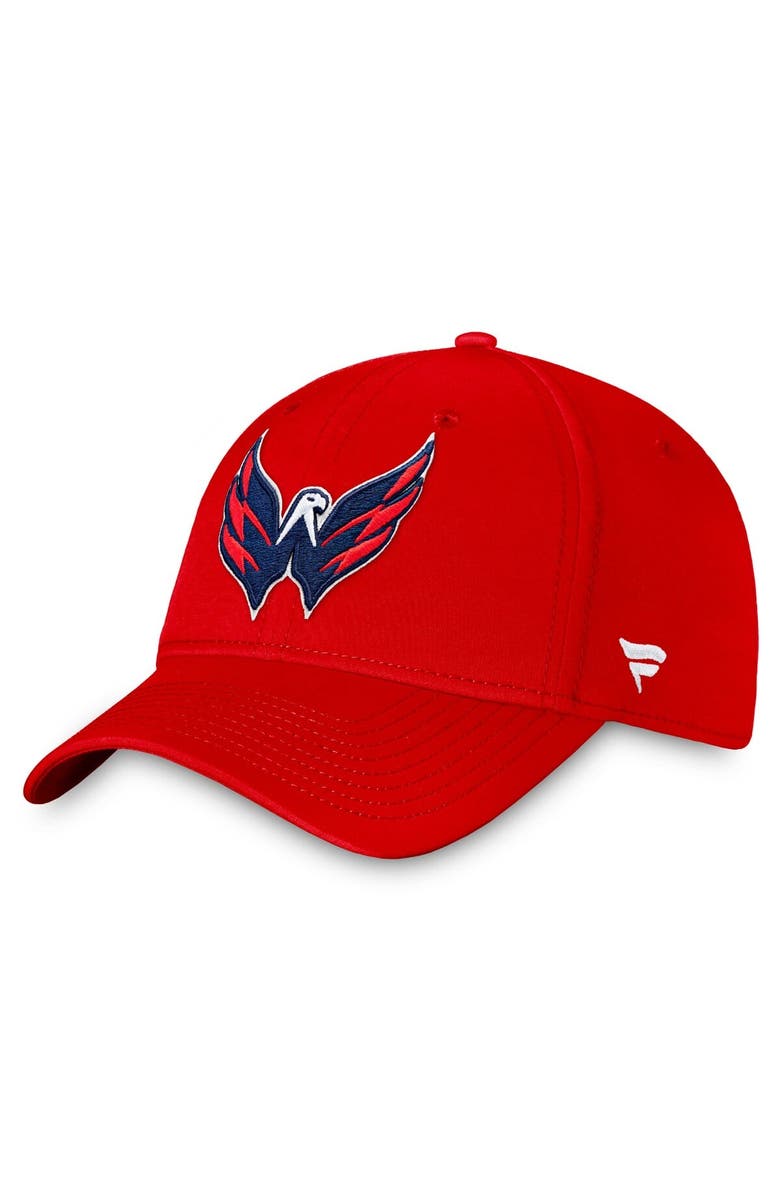 FANATICS Men's Fanatics Red Washington Capitals Core Primary Logo Flex Hat, Alternate, color, Red