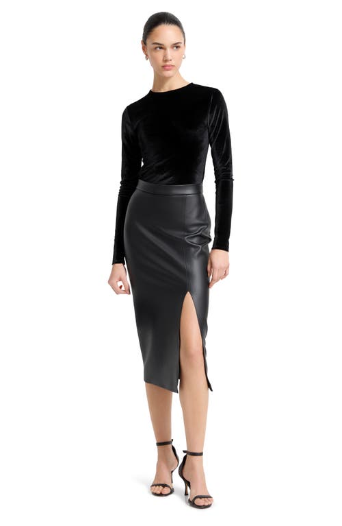 Marcella Ansley Velvet Top In Black