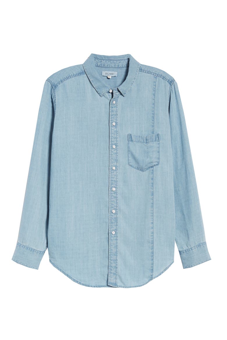 Nassau & Manhattan Chambray Shirt, Alternate, color, MID WASH