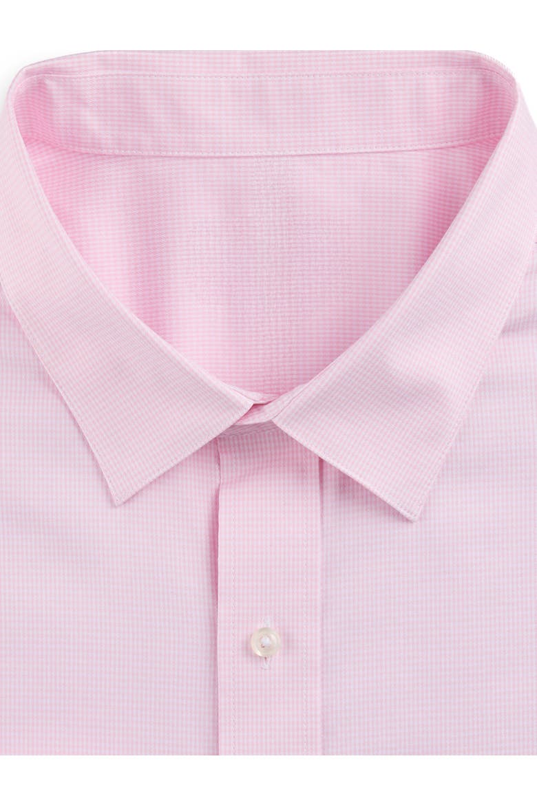 Big & Tall Mini Grid Patterned Dress Shirt, Alternate, color, PINK