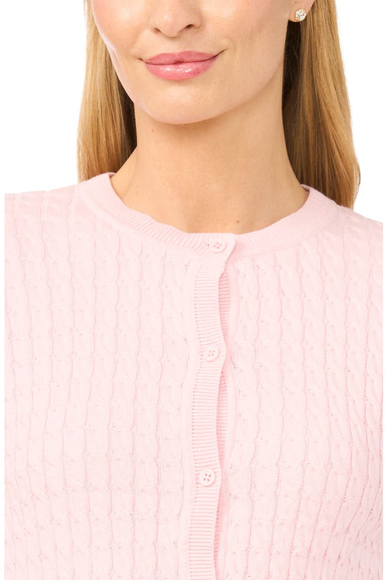 Cable Stitch Cotton Cardigan, Alternate, color, POTPOURRI