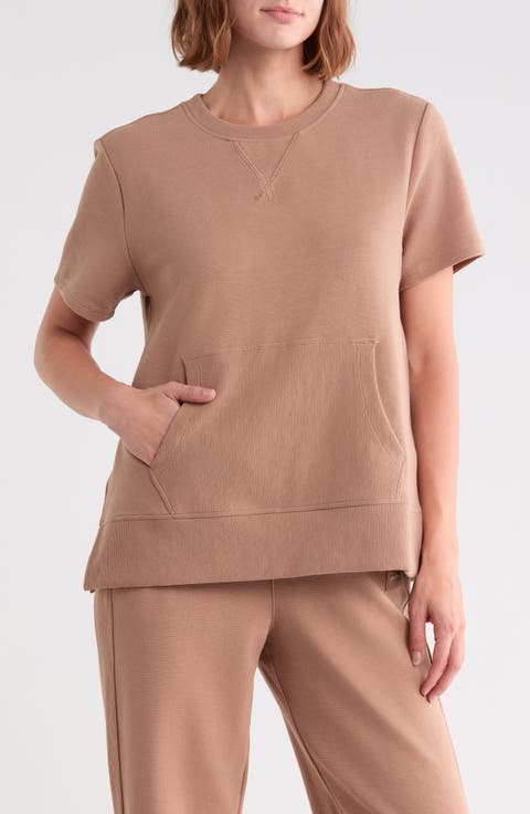 Crewneck Sweatshirt with Kangaroo Pocket