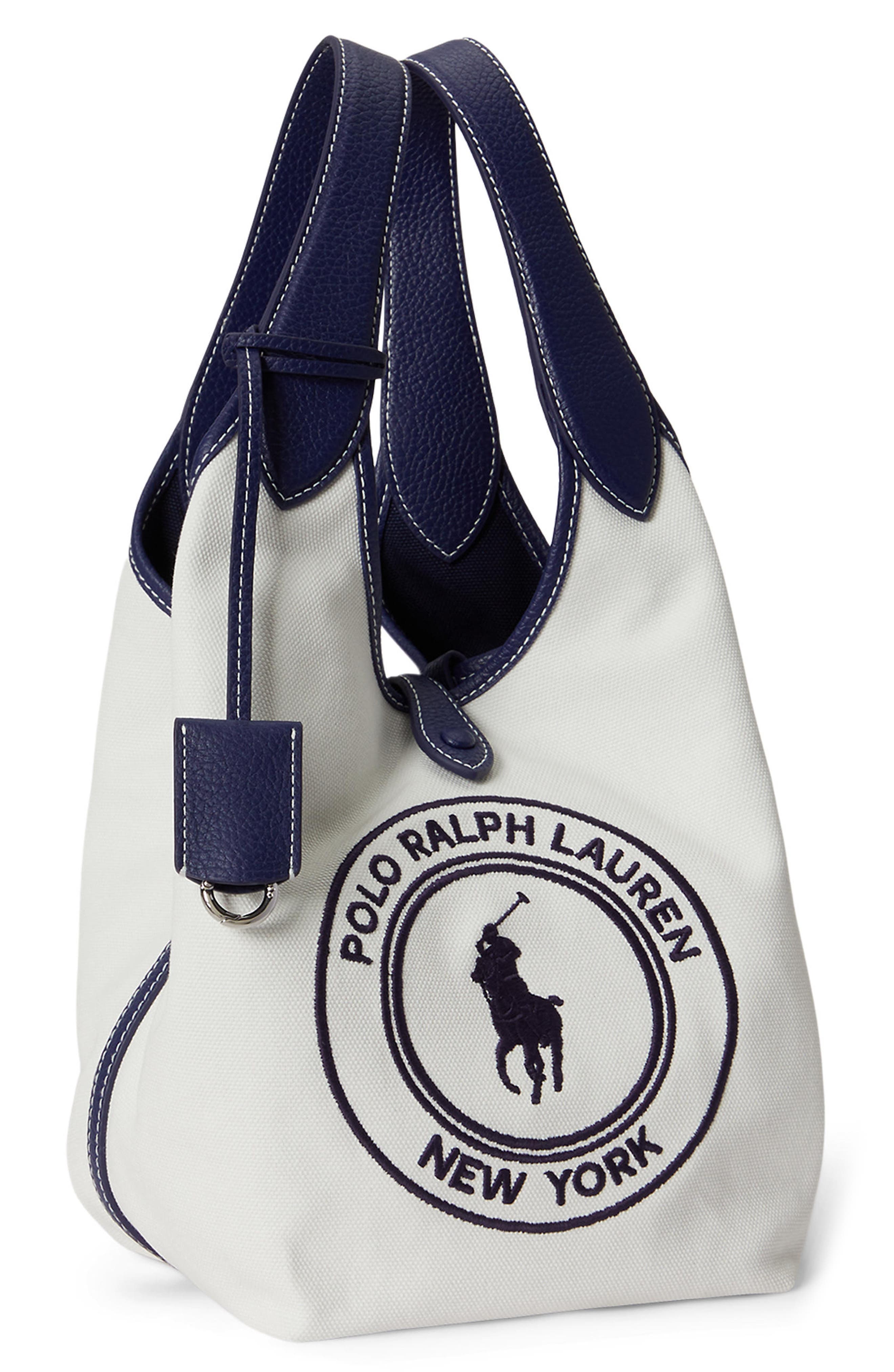 Polo Ralph Lauren Polo Play Crest Canvas Tote, Alternate, color, Paper