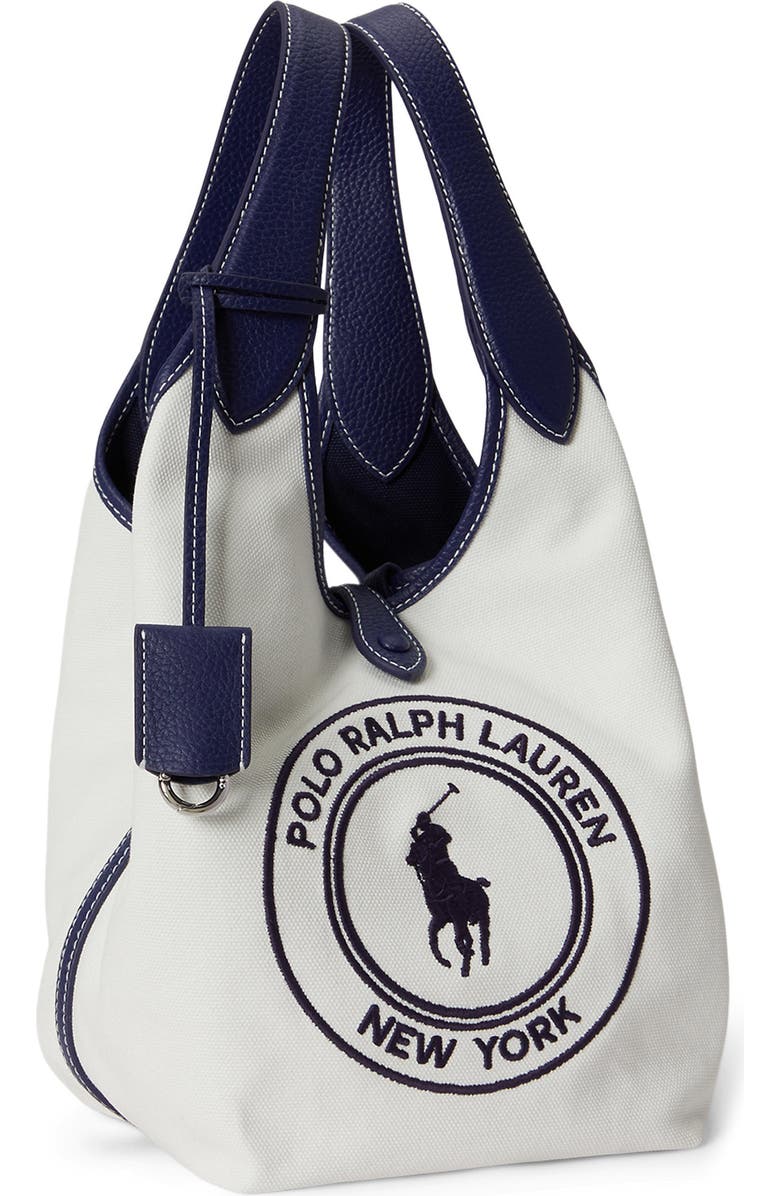 Polo Ralph Lauren Polo Play Crest Canvas Tote, Alternate, color, Paper