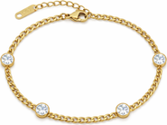 DLORIA Seraphina Bezel Link Bracelet