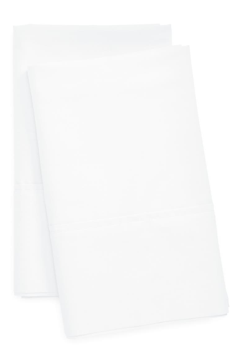 Set of 2 624 Thread Count Organic Cotton Percale Pillowcases, Main, color, TUXEDO WHITE