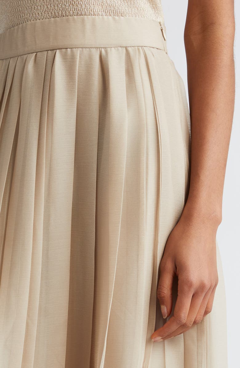 Eleventy Pleated Maxi Skirt, Alternate, color, Sand