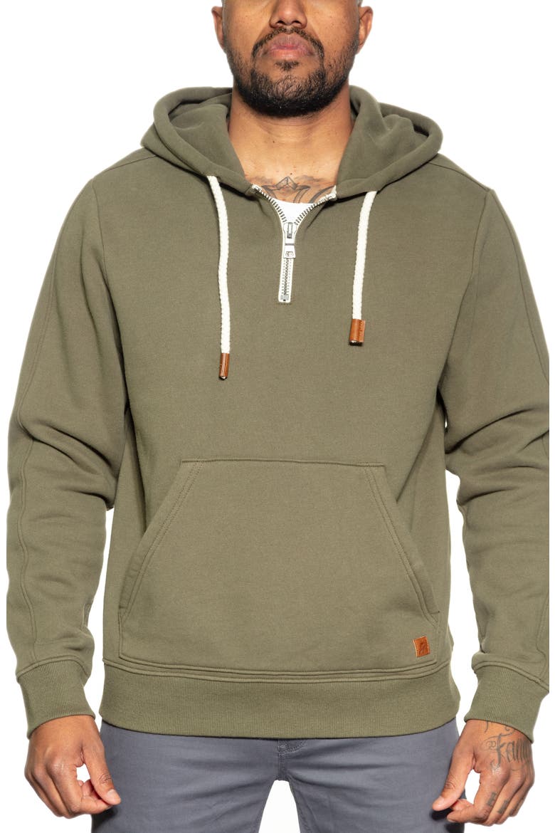 Slater Quarter Zip Hoodie, Main, color, ARMY