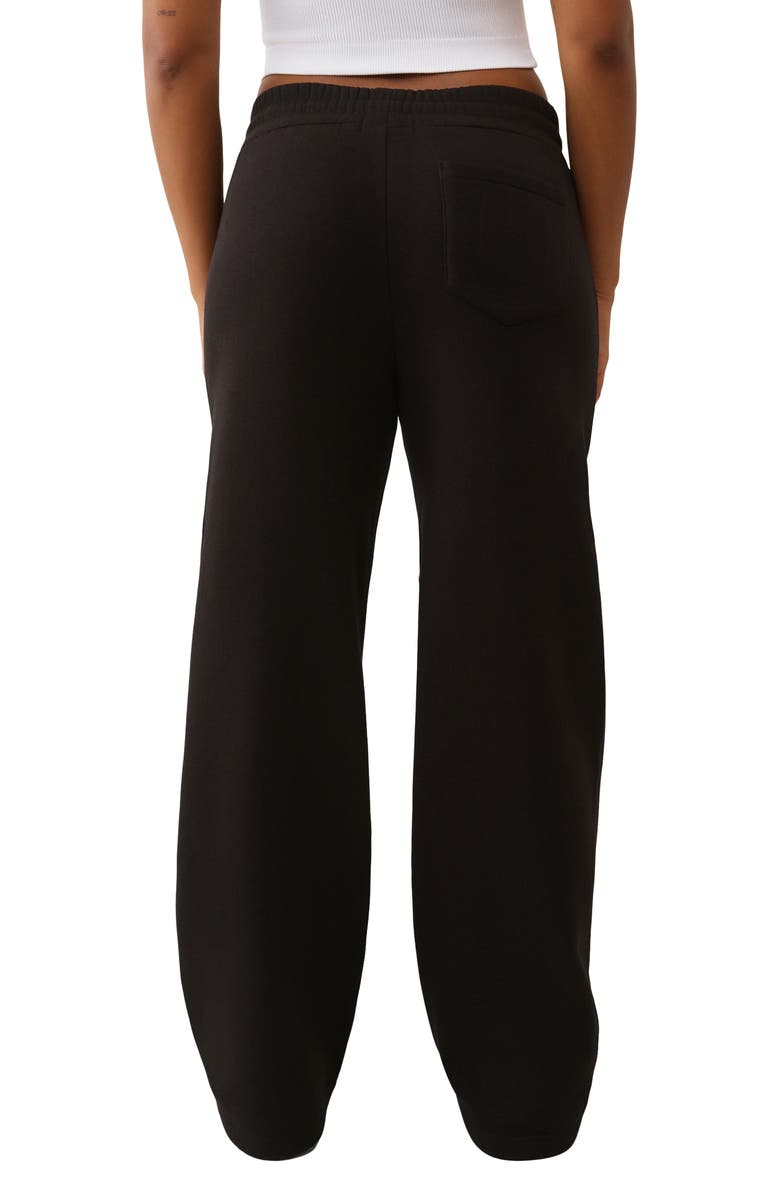 True Religion Crystal Wide Leg Drawstring Pants, Alternate, color, Jet Black