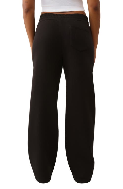 True Religion Crystal Wide Leg Drawstring Pants In Black