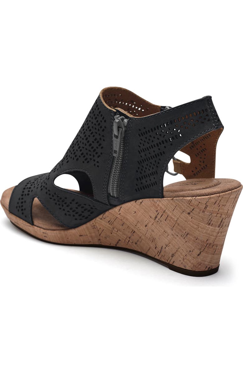 Rockport Cobb Hill Janna Perforated Wedge Sandal, Alternate, color,