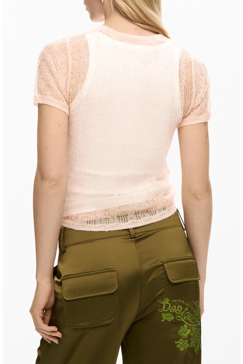 Ciao Amore Open Stitch T-Shirt, Alternate, color, MEDIUM BEIGE