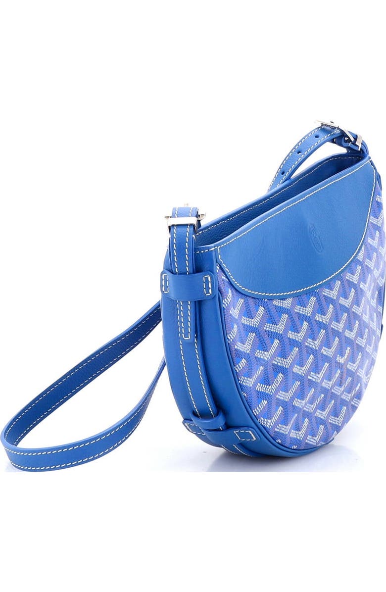 Pre-Owned Goyard Hirondelle Shoulder Bag Coated Canvas and Leather, Alternate, color, Blue