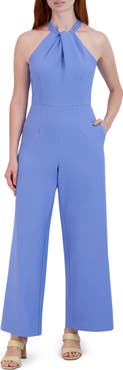 Julia Jordan Halter Neck Wide Leg Jumpsuit
