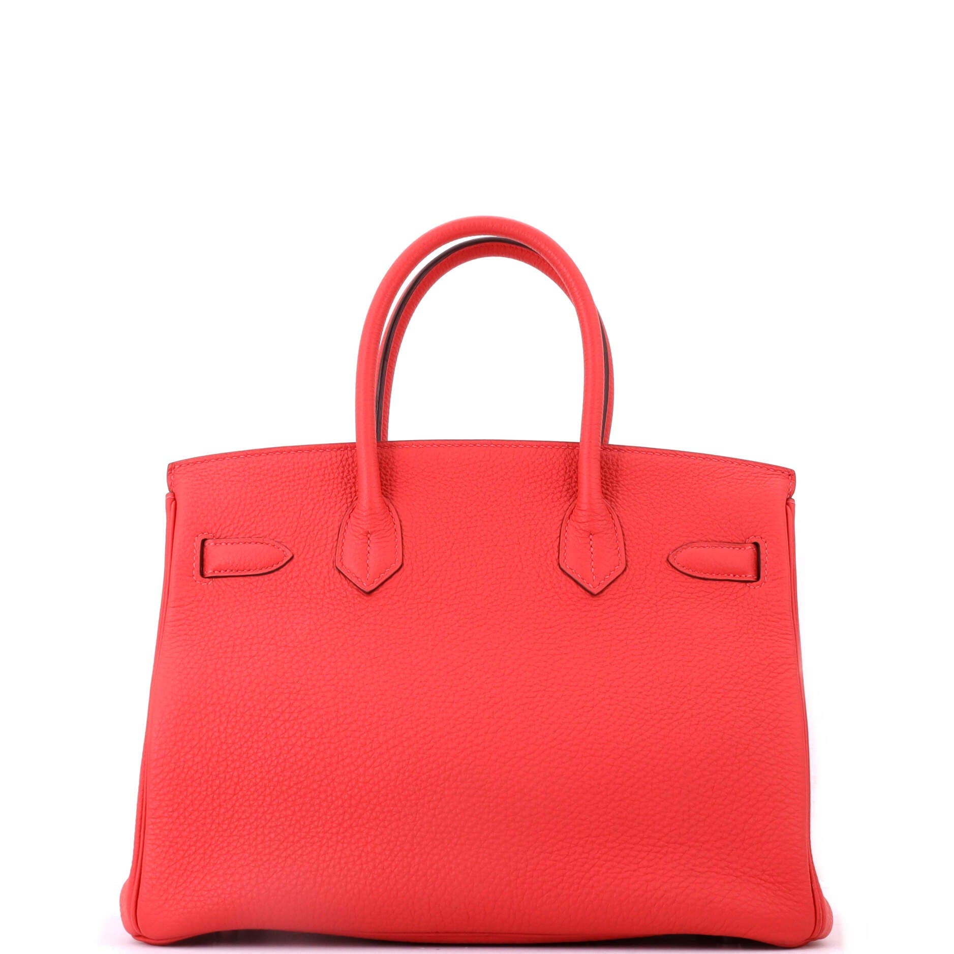 Pre-Owned Hermes Birkin Handbag Red Togo with Palladium Hardware 30, Alternate, color, Rouge Pivoine