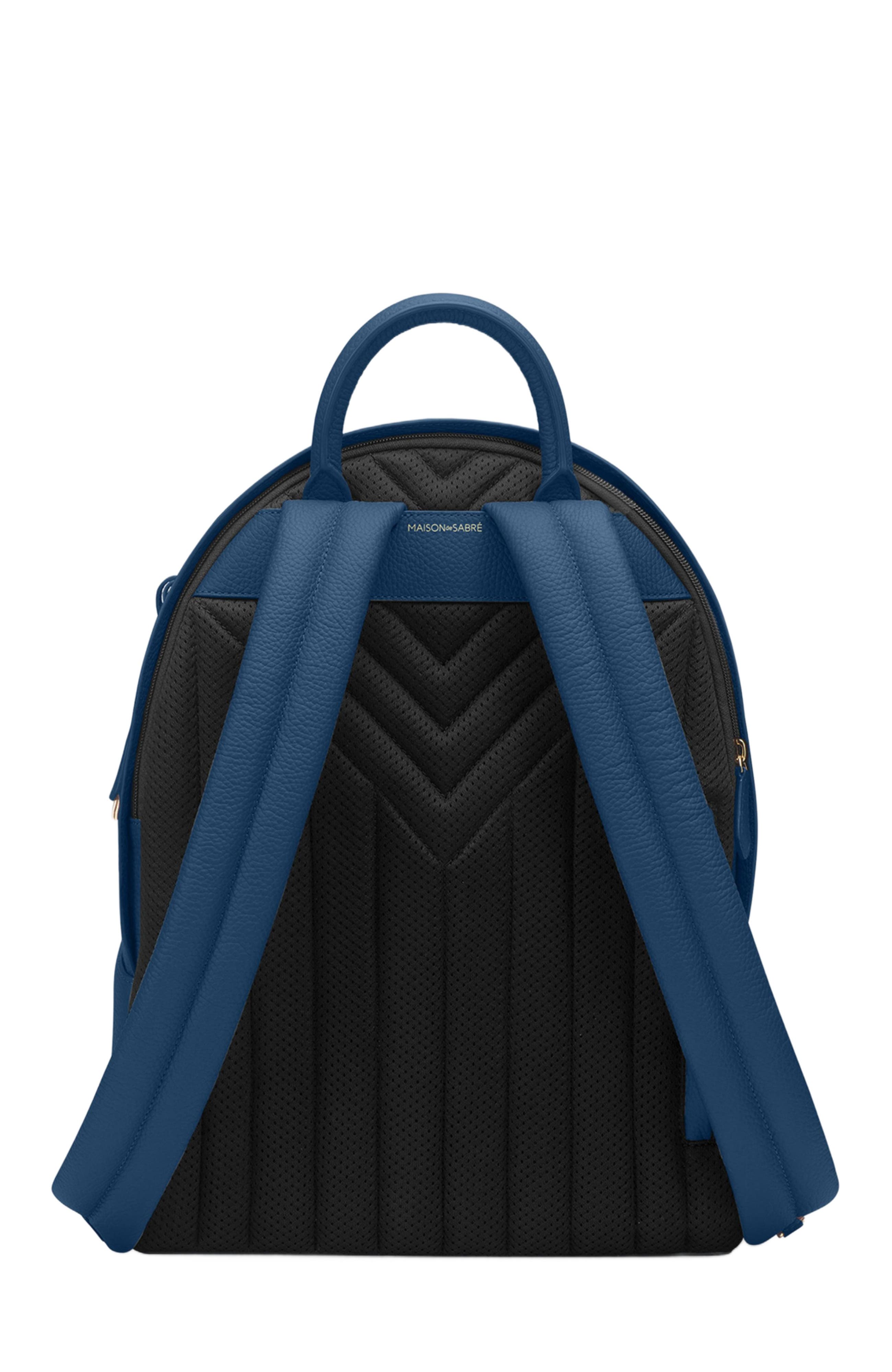 Leather Backpack, Alternate, color, Pacific Blue
